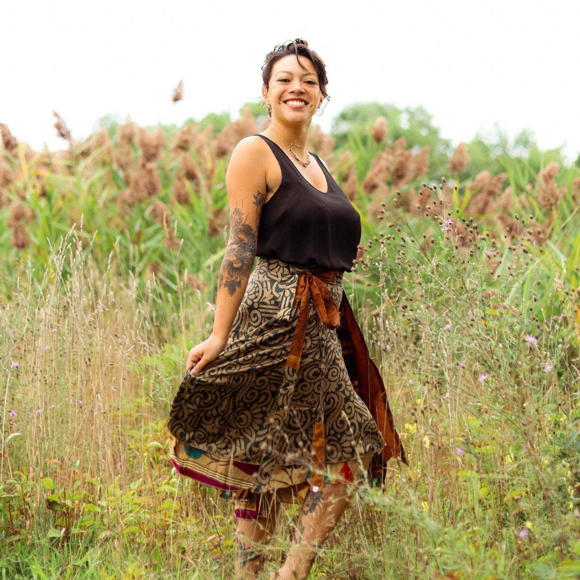 The Original Sari Wrap Skirt - Hawaiian Flair