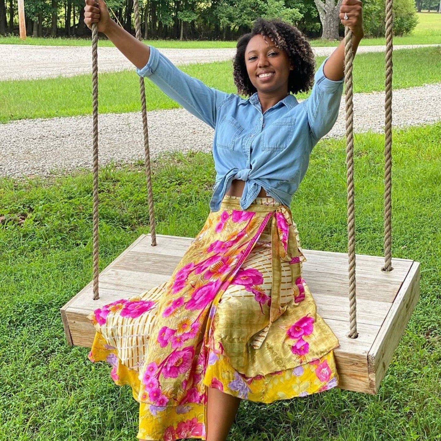 The Original Sari Wrap Skirt - Hawaiian Flair