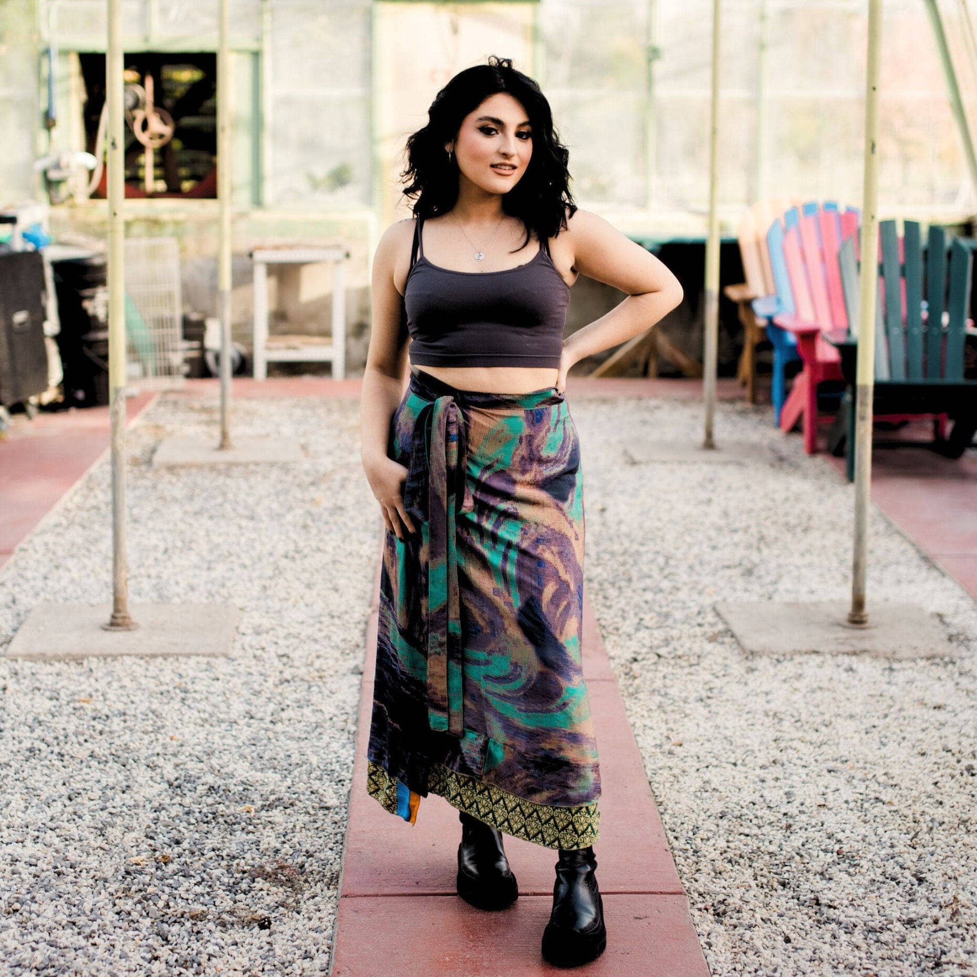 The Original Sari Wrap Skirt - Hawaiian Flair