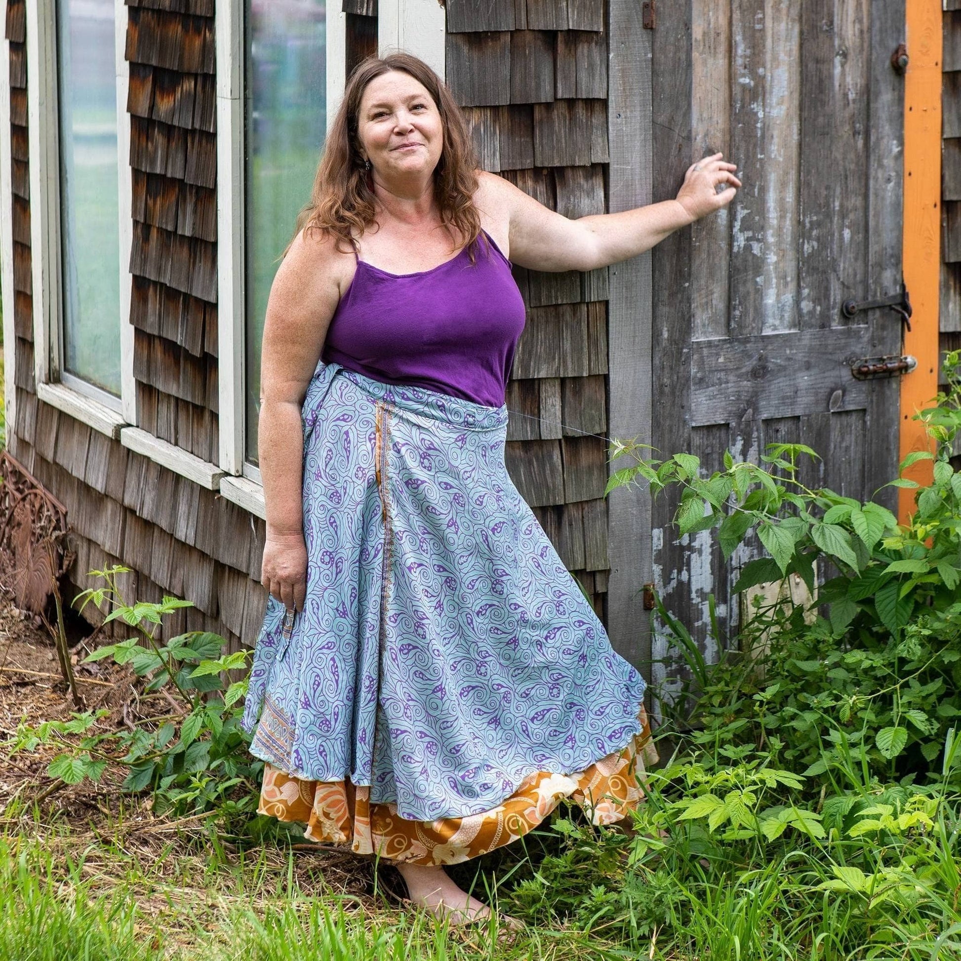 The Original Sari Wrap Skirt - Hawaiian Flair