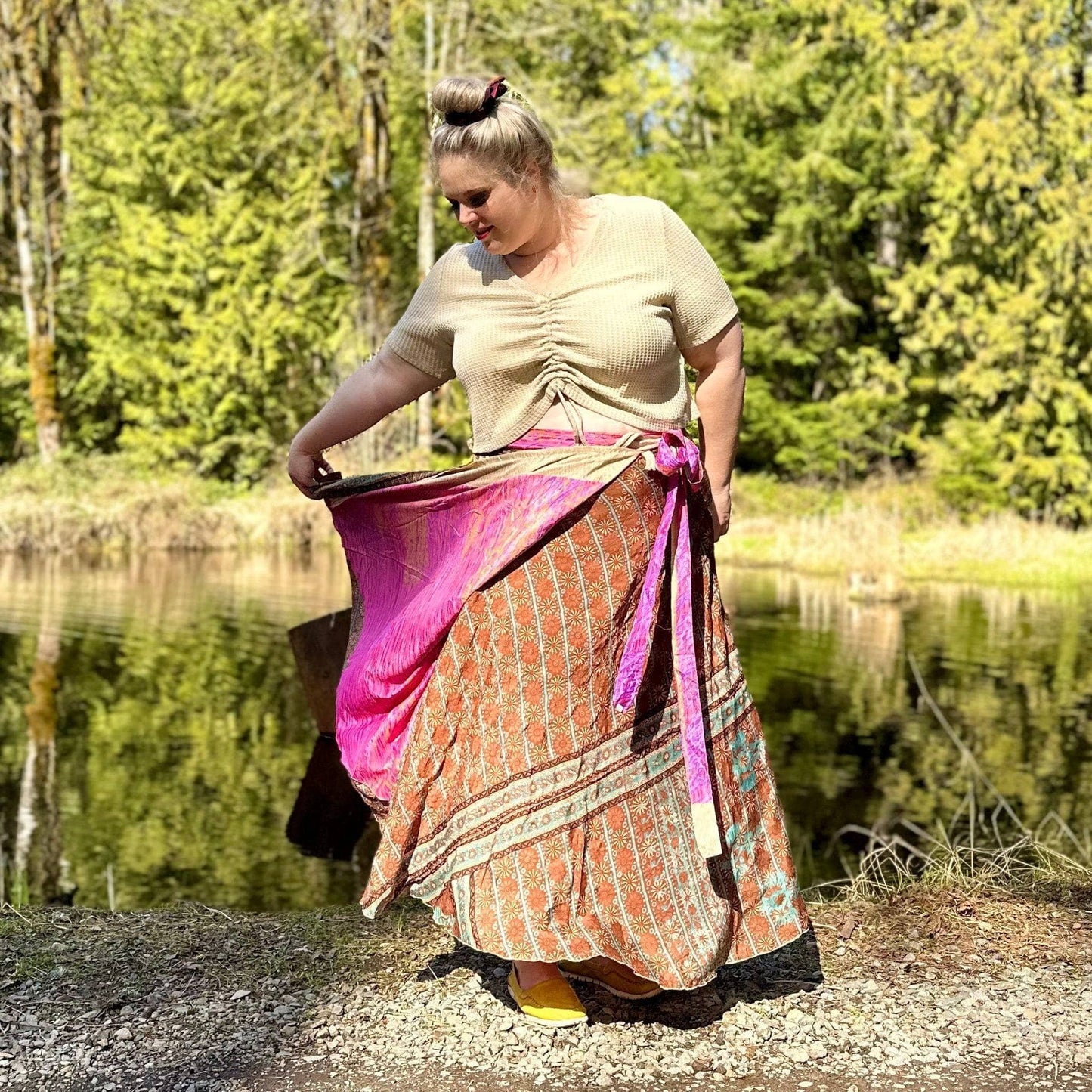 The Original Sari Wrap Skirt - Hawaiian Flair