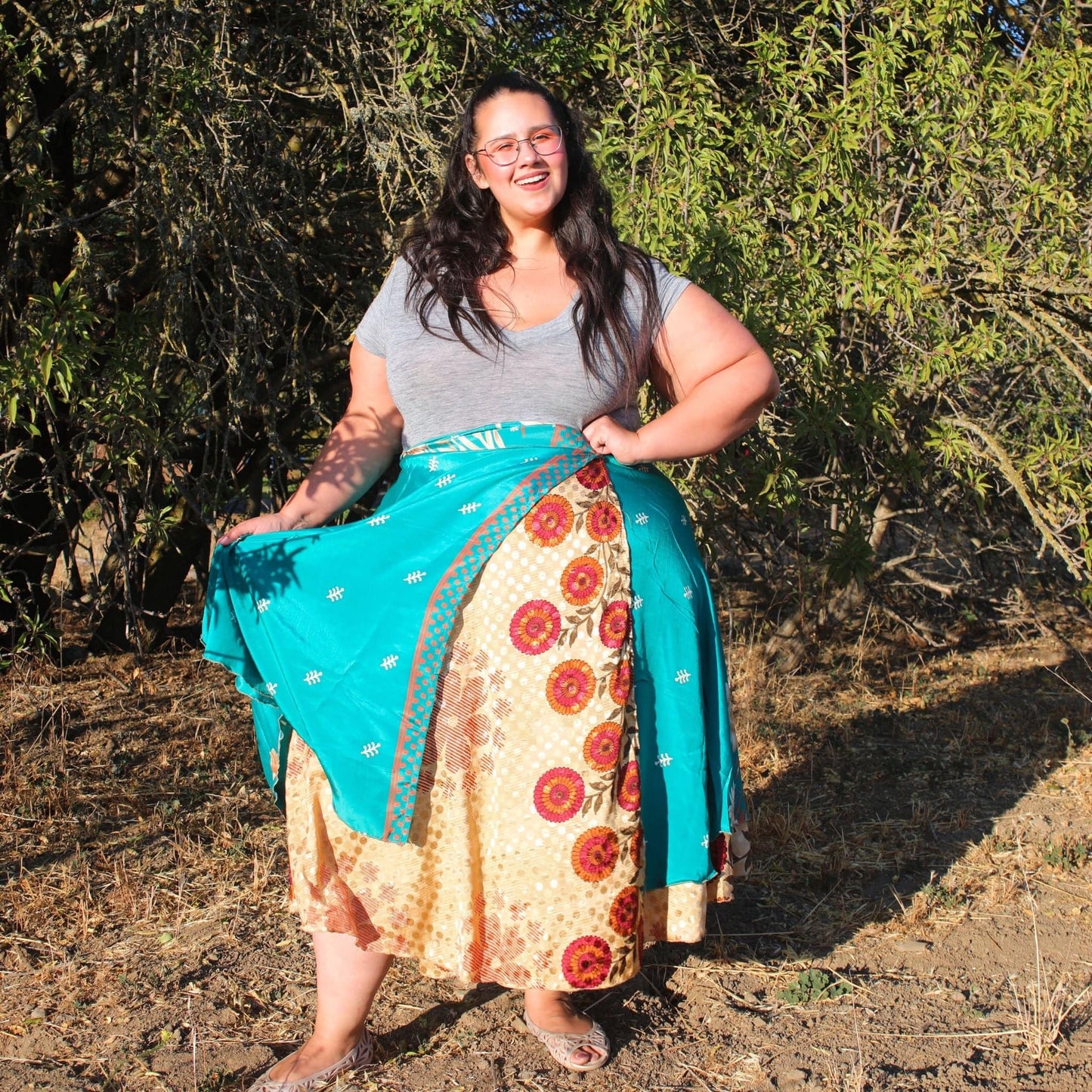 The Original Sari Wrap Skirt - Hawaiian Flair
