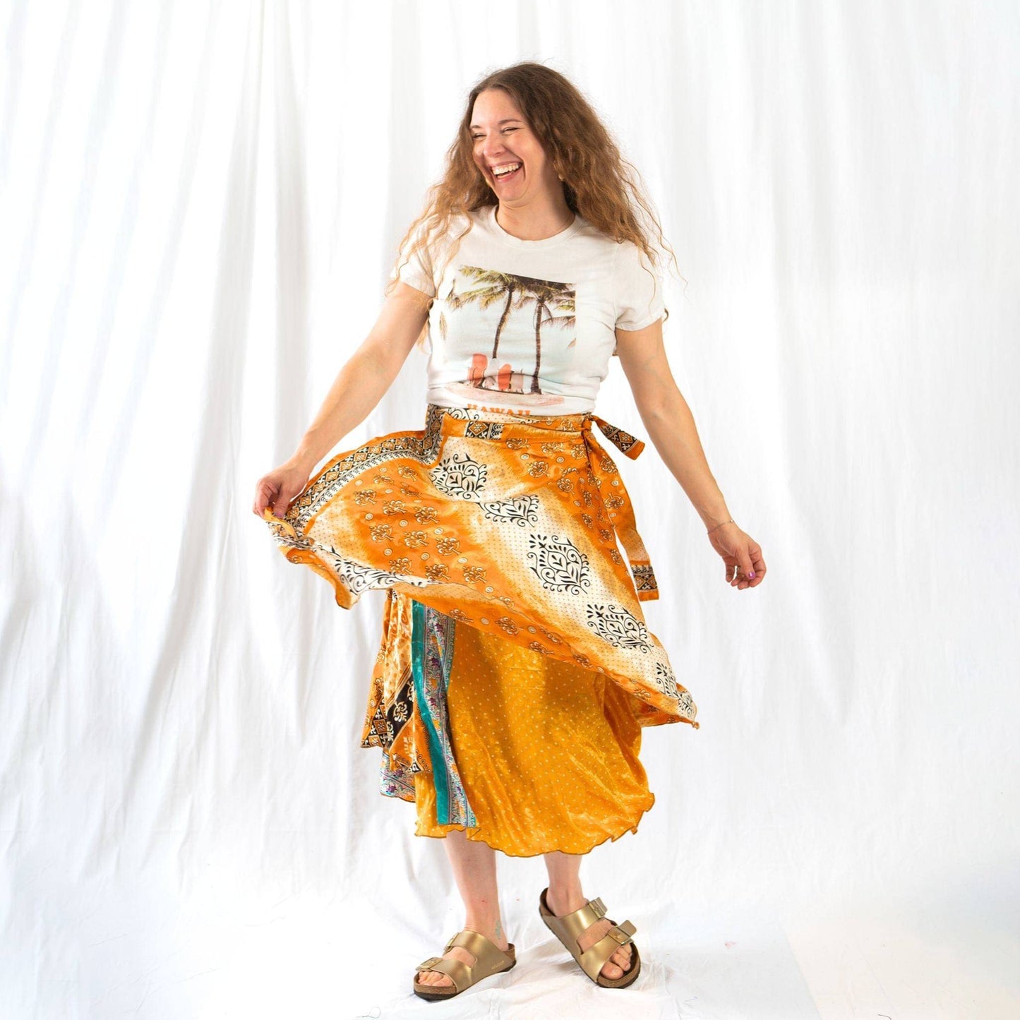 The Original Sari Wrap Skirt - Hawaiian Flair
