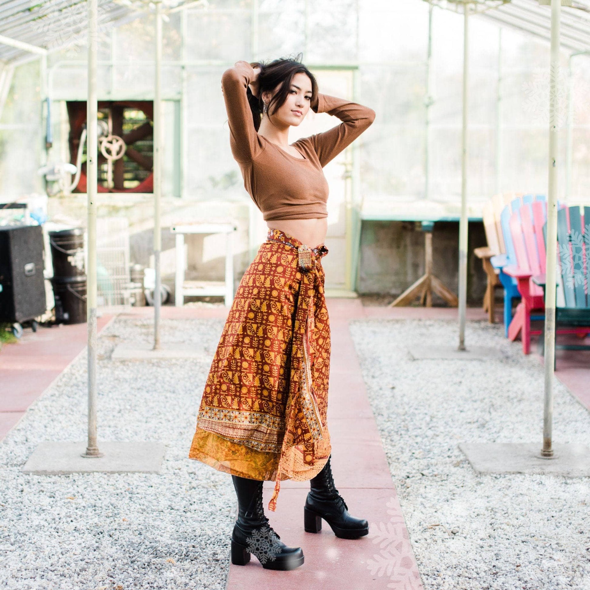 The Original Sari Wrap Skirt - Hawaiian Flair