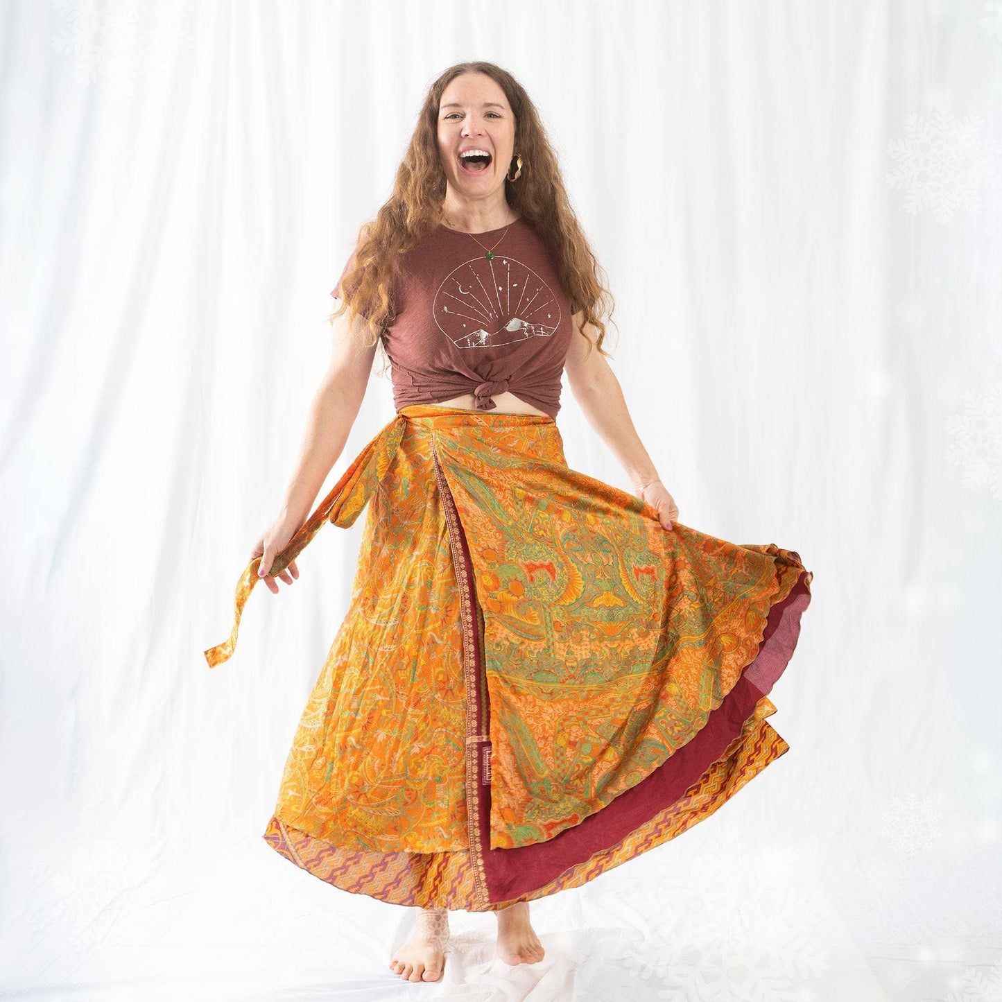 The Original Sari Wrap Skirt - Hawaiian Flair