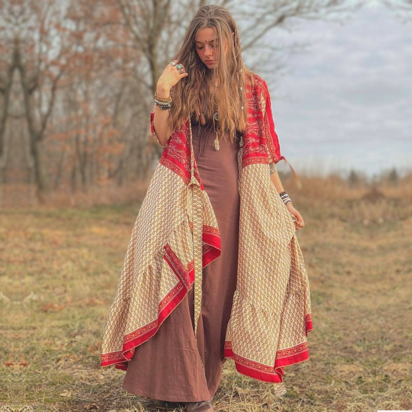 Zaria One-of-a-Kind Wrap Dress – Handmade, Sustainable, Stunning - Hawaiian Flair