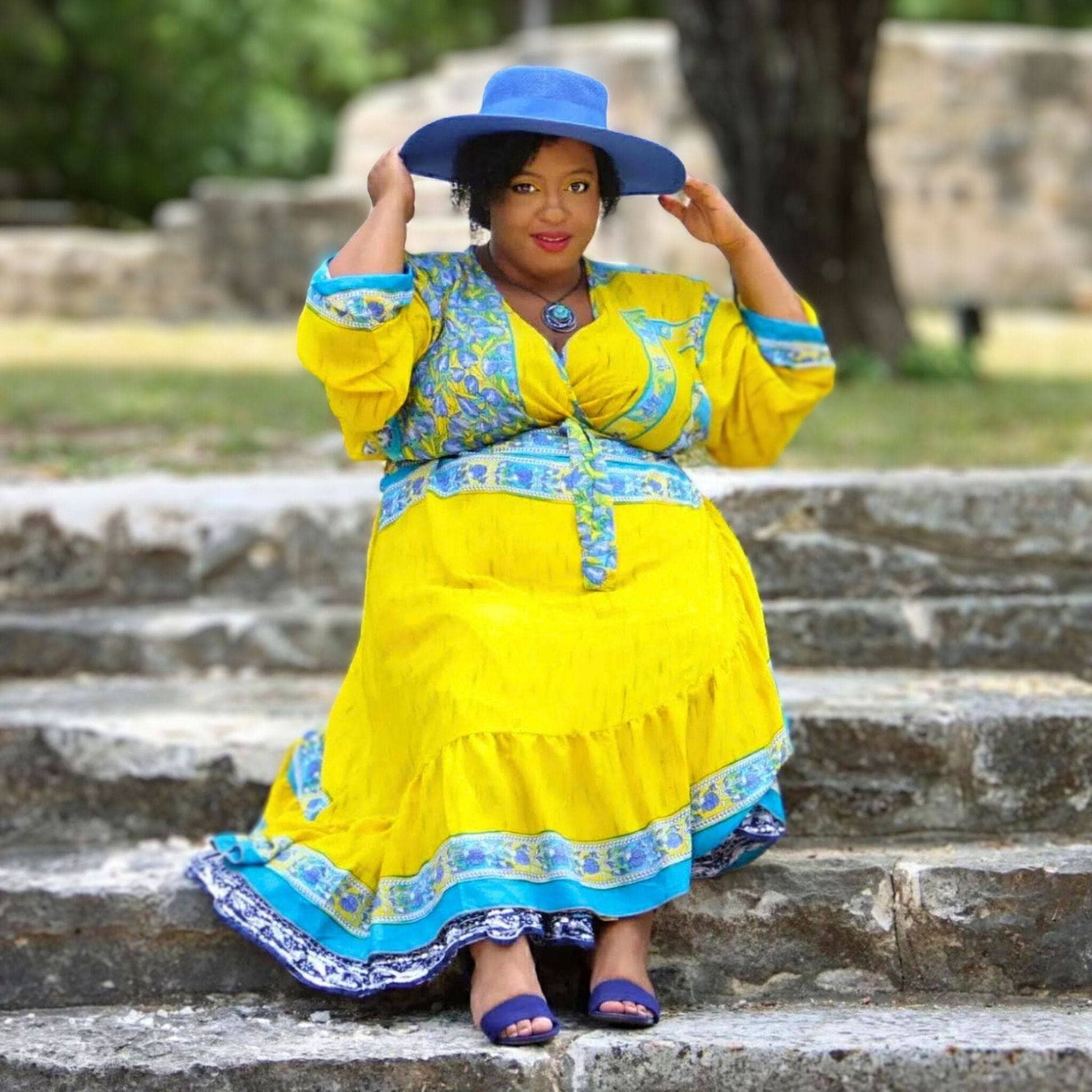 Zaria One-of-a-Kind Wrap Dress – Handmade, Sustainable, Stunning - Hawaiian Flair
