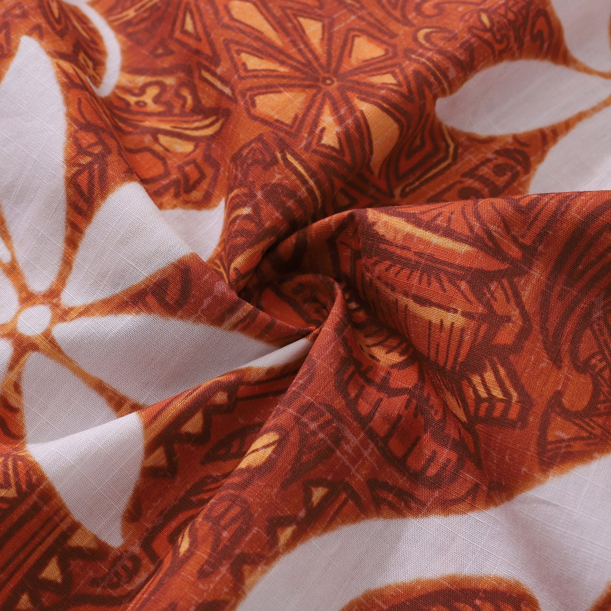 Red Hawaiian Shirt For Men Tiki Hawaii Shirt Camp Collar 100% Cotton Shirt - Hawaiian Flair