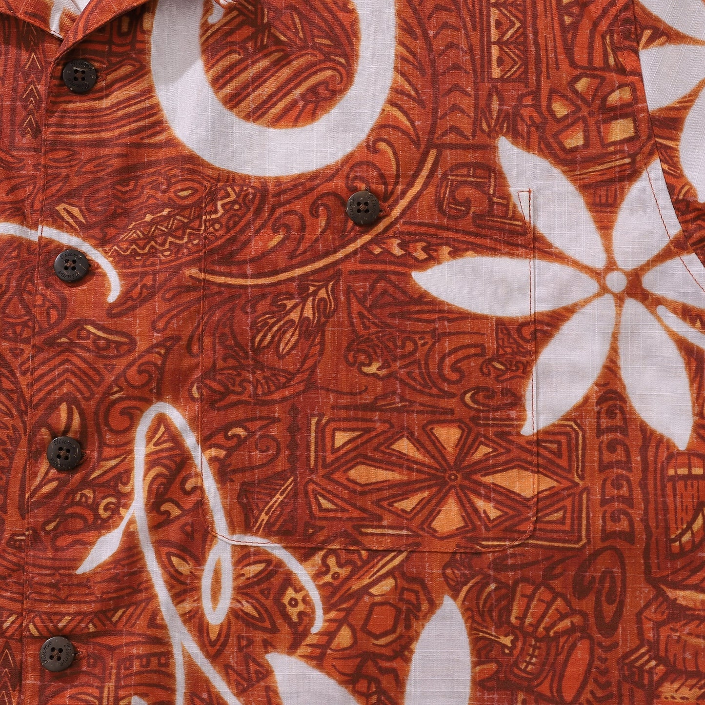Red Hawaiian Shirt For Men Tiki Hawaii Shirt Camp Collar 100% Cotton Shirt - Hawaiian Flair