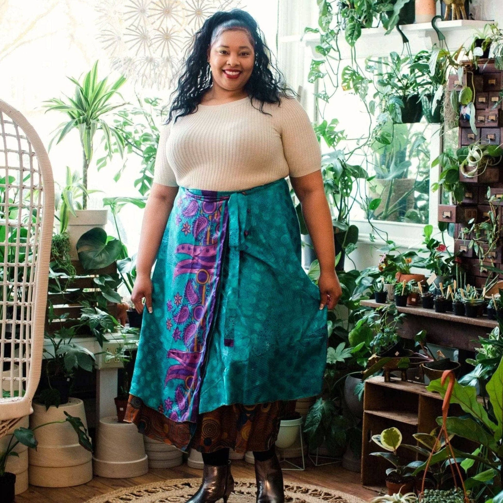 The Original Sari Wrap Skirt - Hawaiian Flair