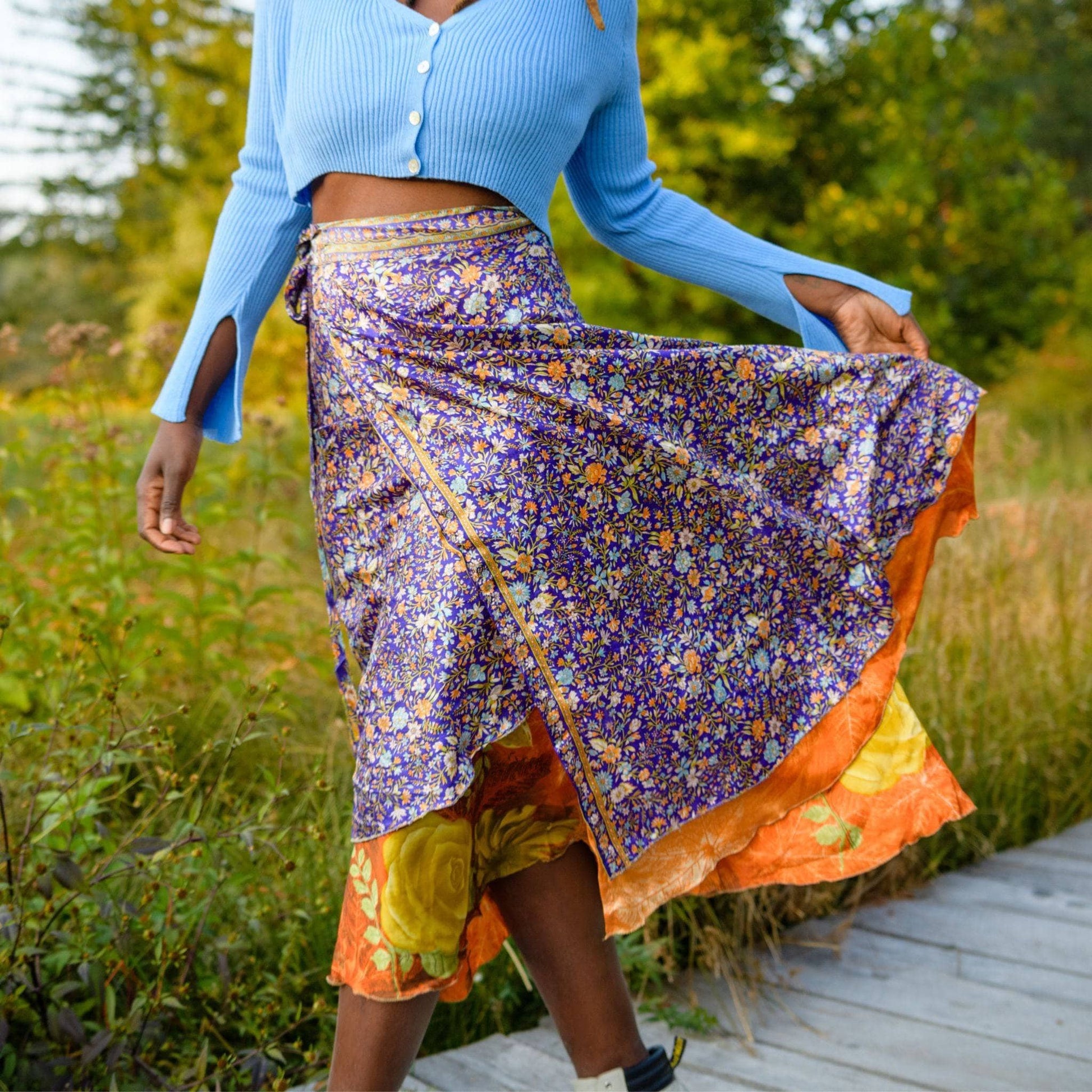 The Original Sari Wrap Skirt - Hawaiian Flair