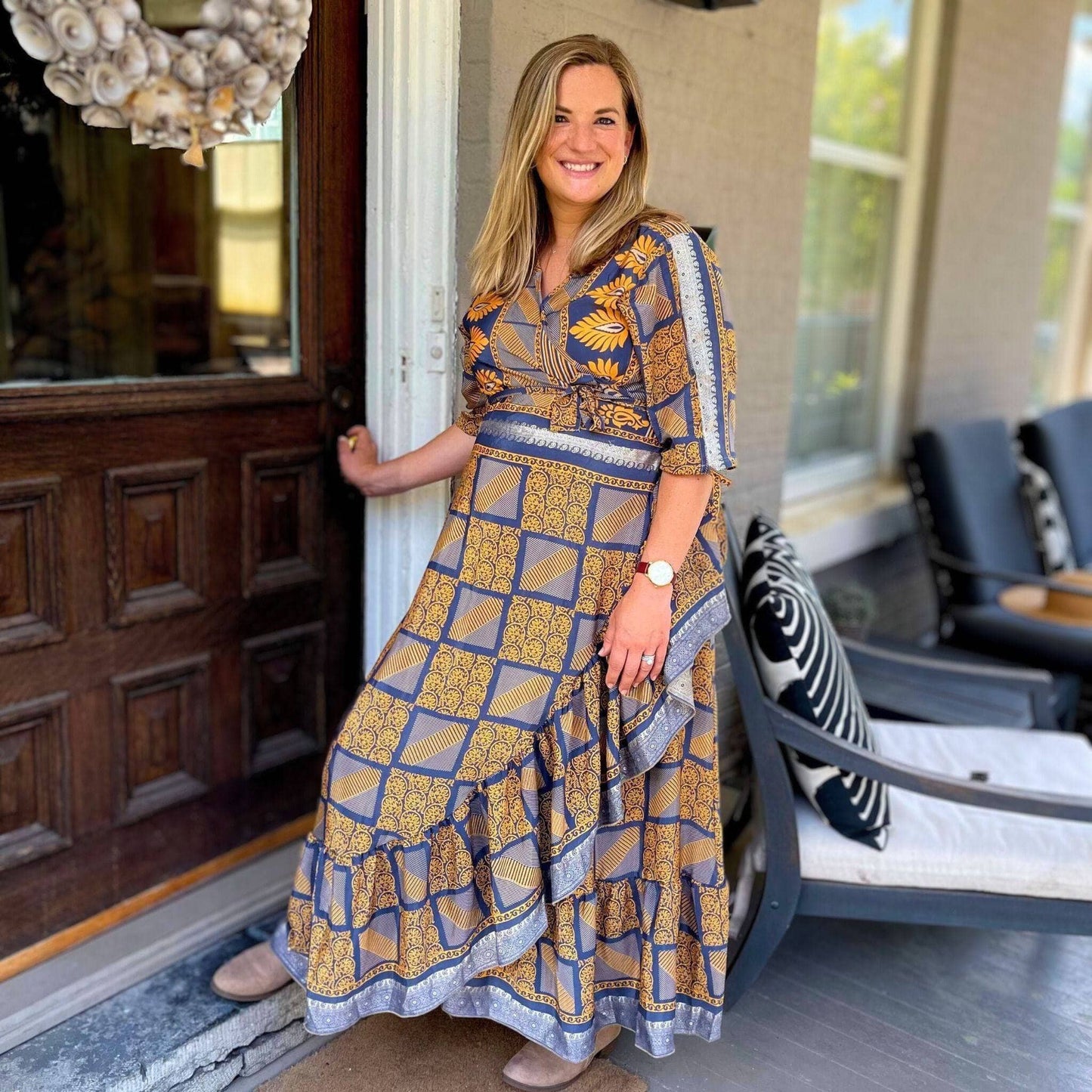 Zaria One-of-a-Kind Wrap Dress – Handmade, Sustainable, Stunning - Hawaiian Flair