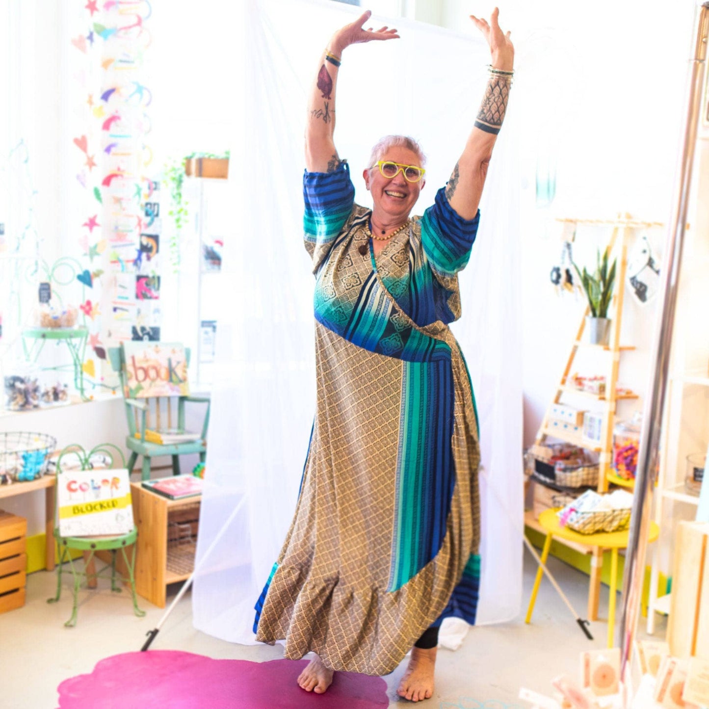 Zaria One-of-a-Kind Wrap Dress – Handmade, Sustainable, Stunning - Hawaiian Flair
